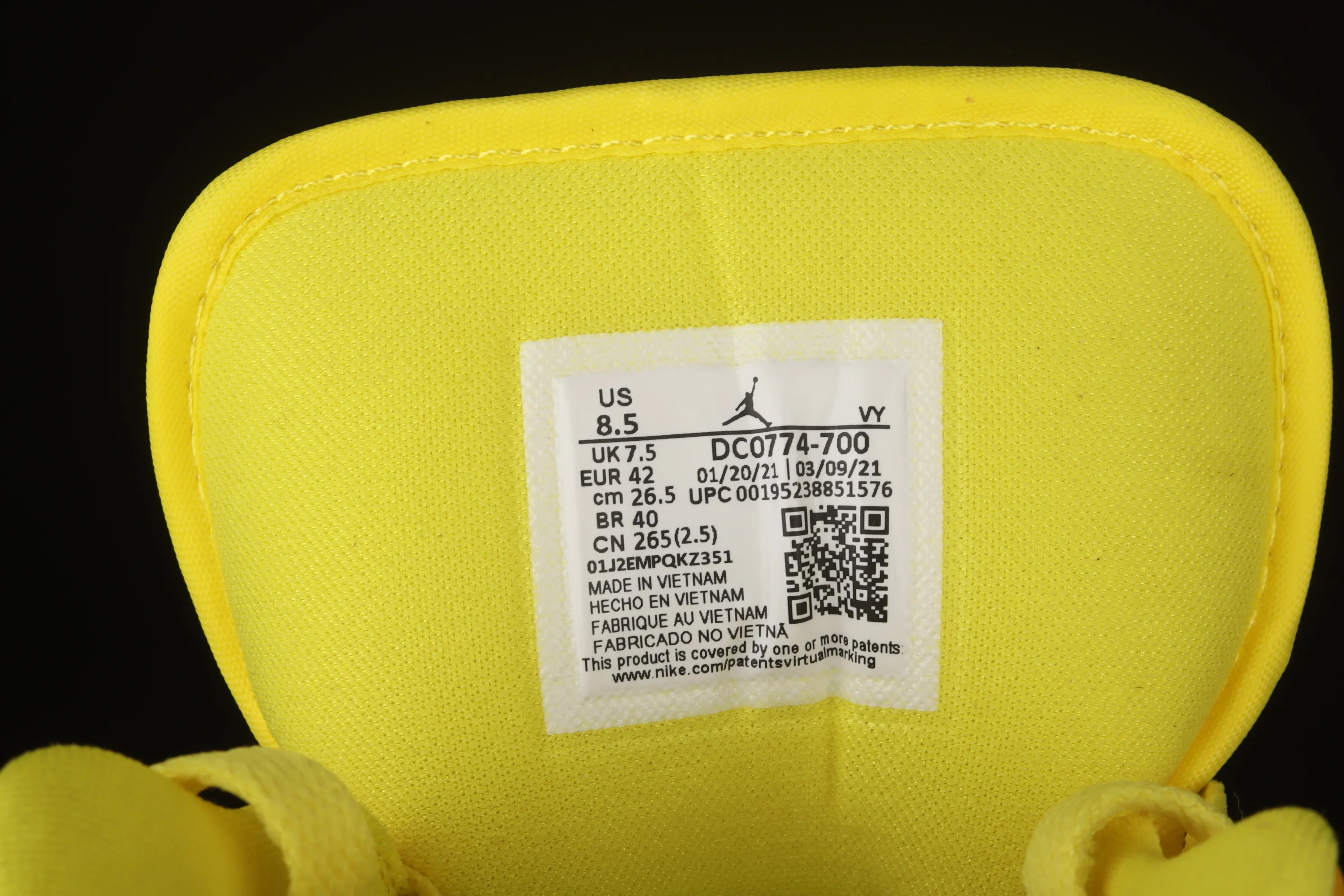 All categories Air Jordan Jordan series basketball shoes Air Jordan 1 Low Air Jordan 1 Low AJ1 Joe 1 lemon yellow low-top cultural and leisure sports sneakers DN6998-700